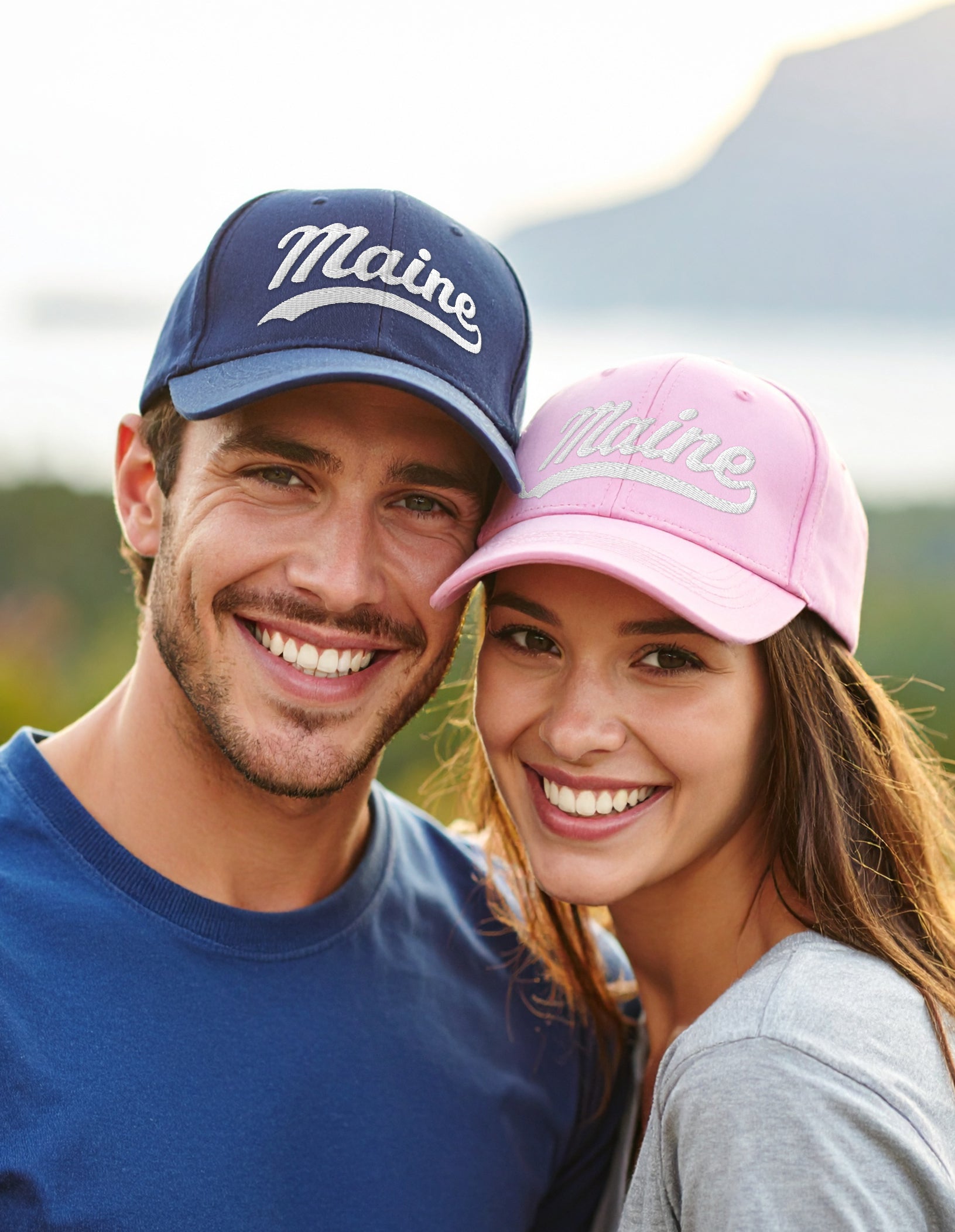 Maine Varsity Baseball Cap | Classic Sports Font with 3D Puff Embroidery