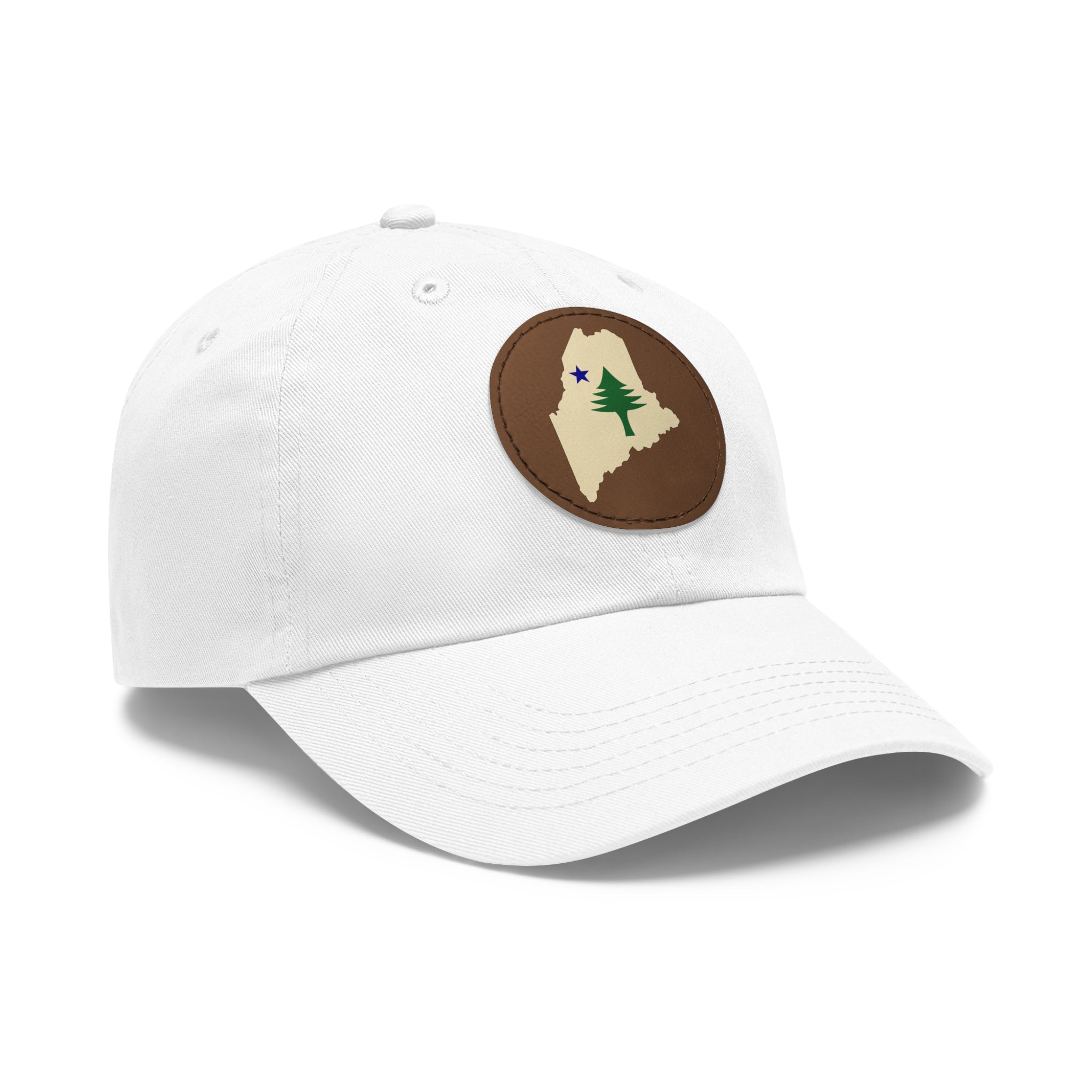 Heritage Maine 1901 Leather Patch Hat | Pine Tree & Star State Outline Cap