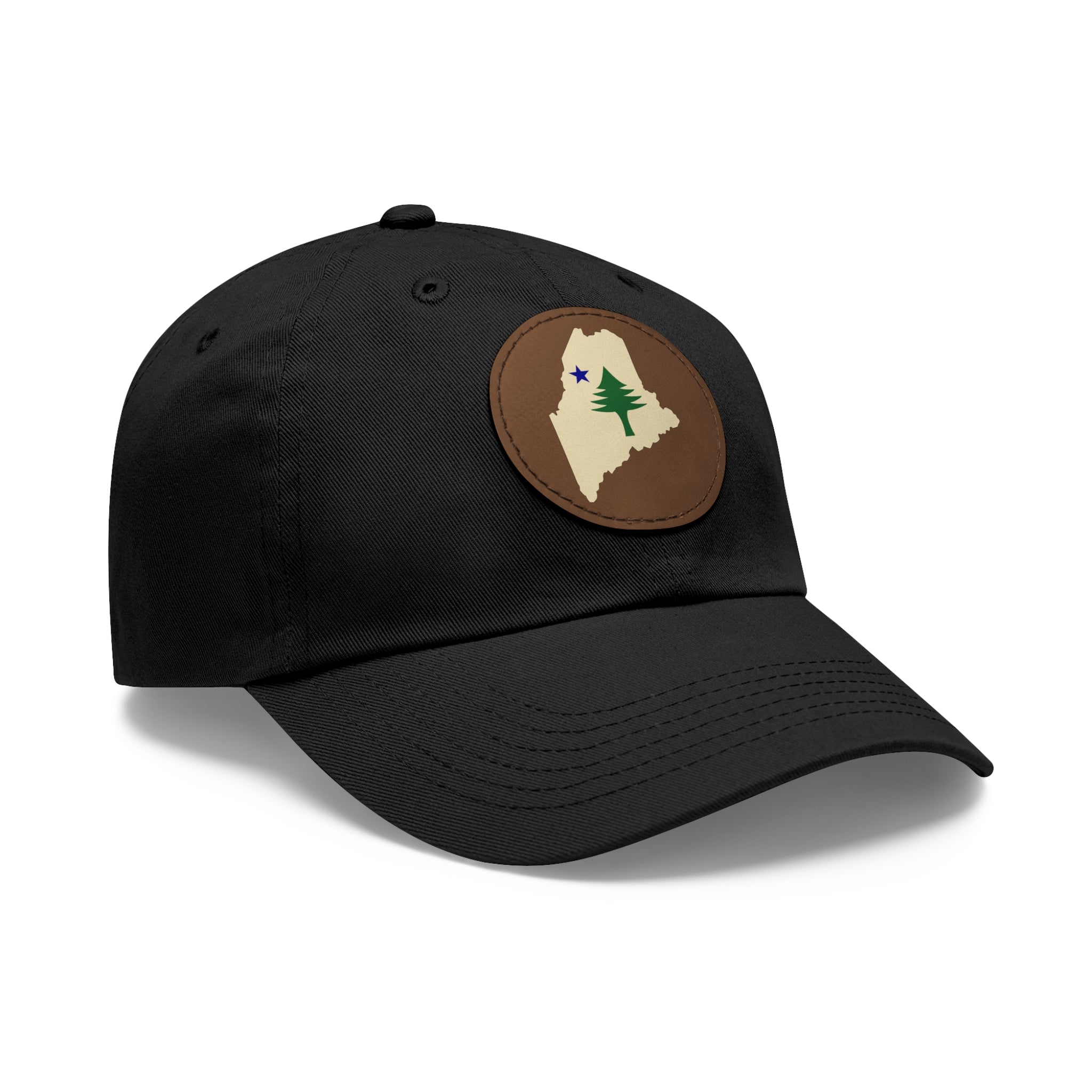 Heritage Maine 1901 Leather Patch Hat | Pine Tree & Star State Outline Cap
