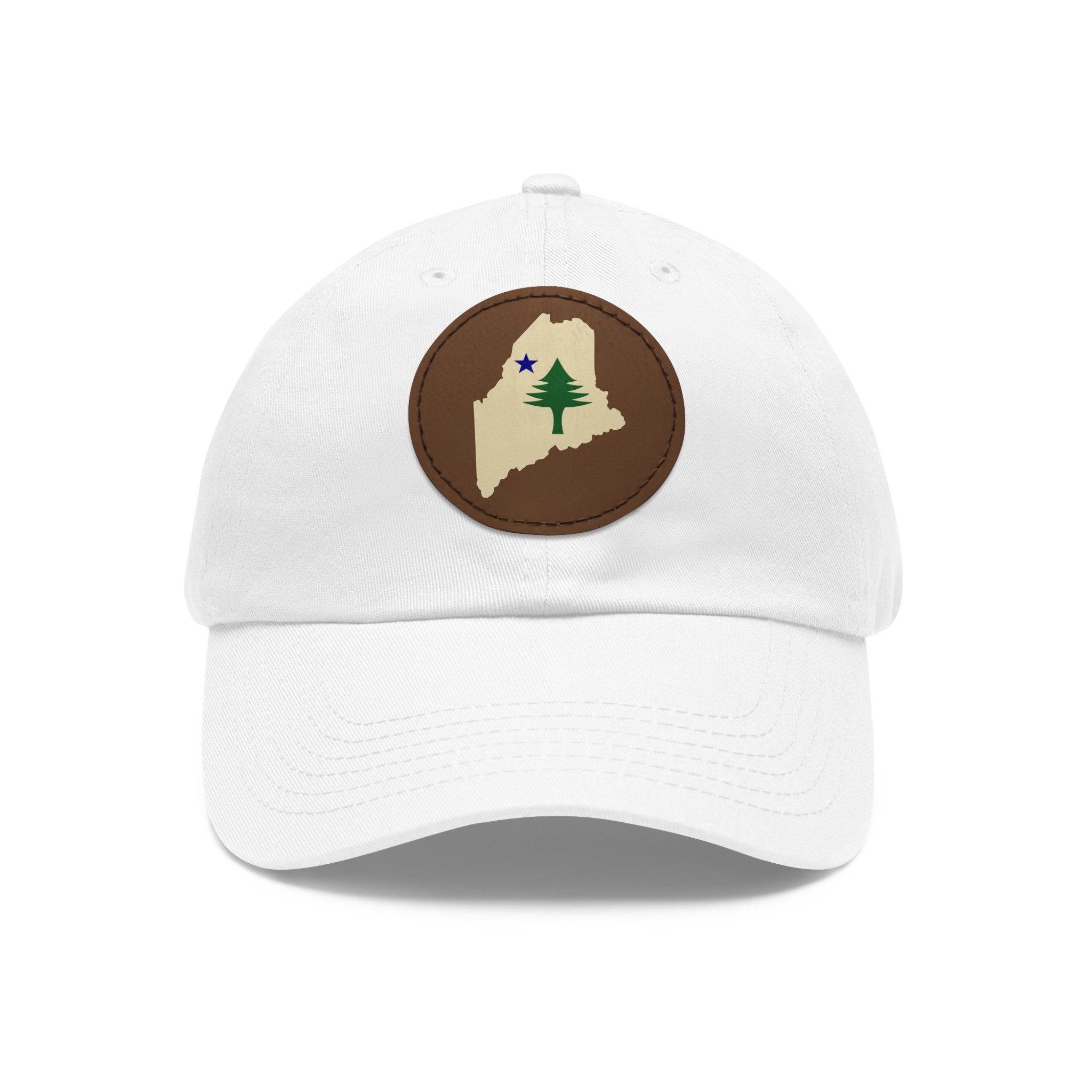 Heritage Maine 1901 Leather Patch Hat | Pine Tree & Star State Outline Cap