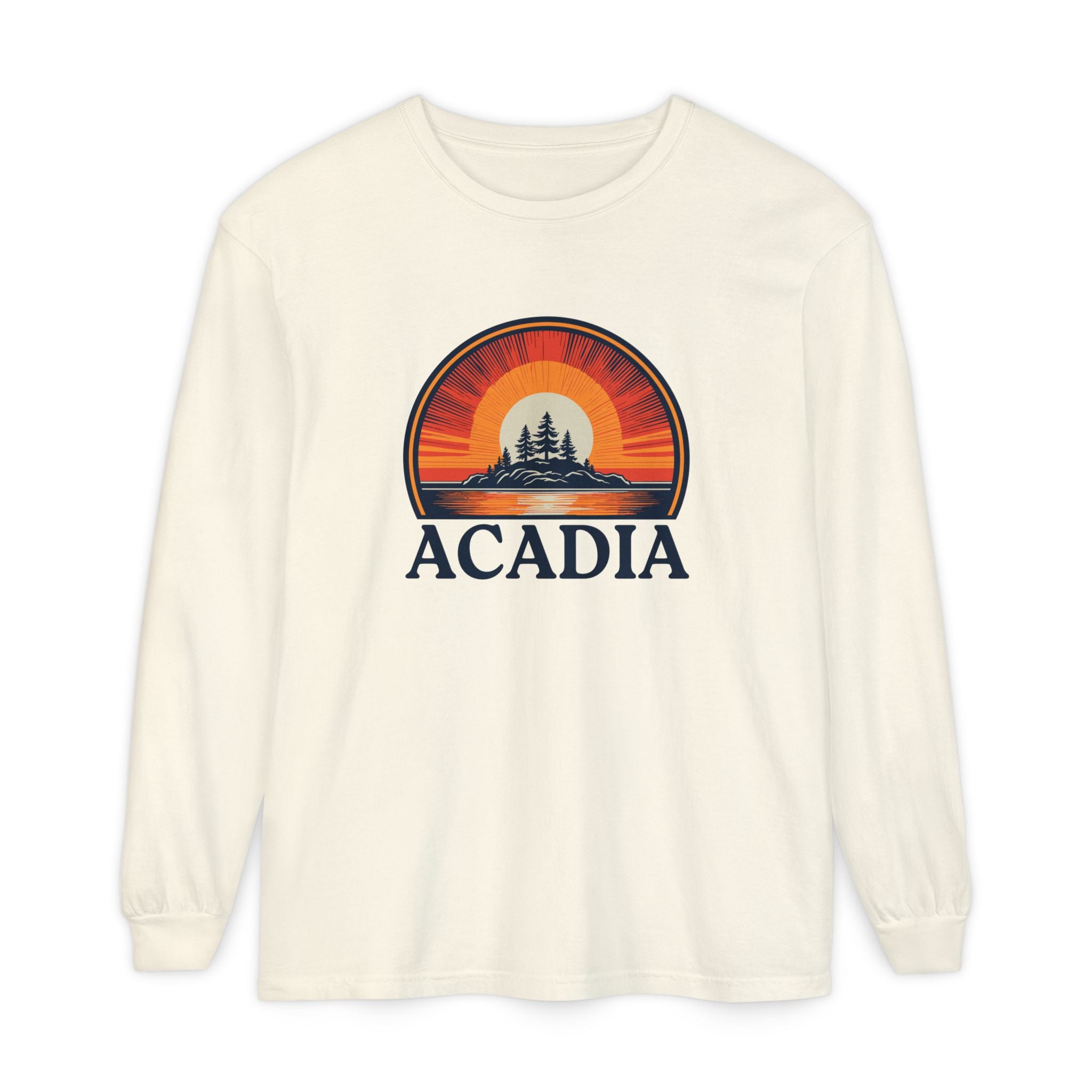 Acadia Sunset Long Sleeve Tee | Vintage Maine National Park Apparel