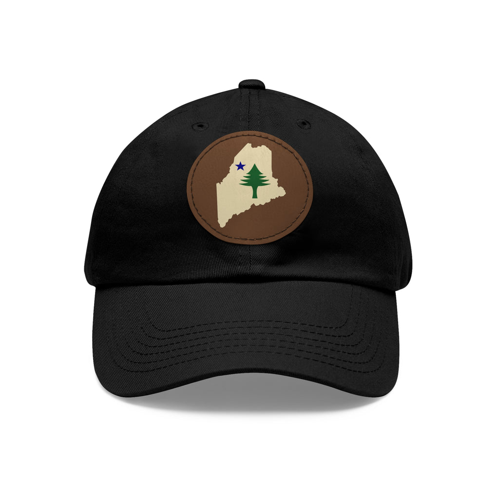 Heritage Maine 1901 Leather Patch Hat | Pine Tree & Star State Outline Cap