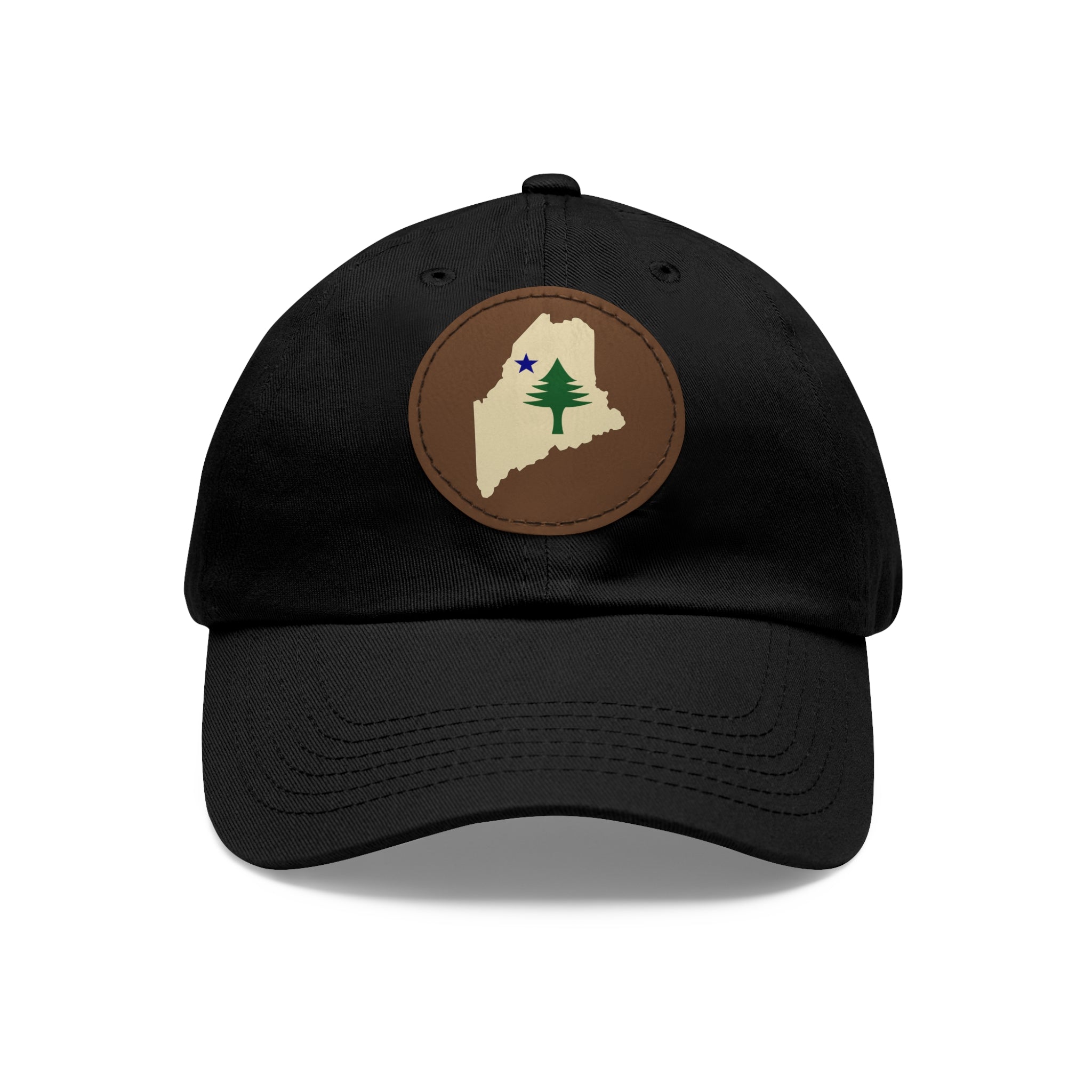 Heritage Maine 1901 Leather Patch Hat | Pine Tree & Star State Outline Cap