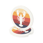 Retro Lobster Car Coaster | Maine Coastal Design | Absorbent Sandstone Cup Holder Accessory