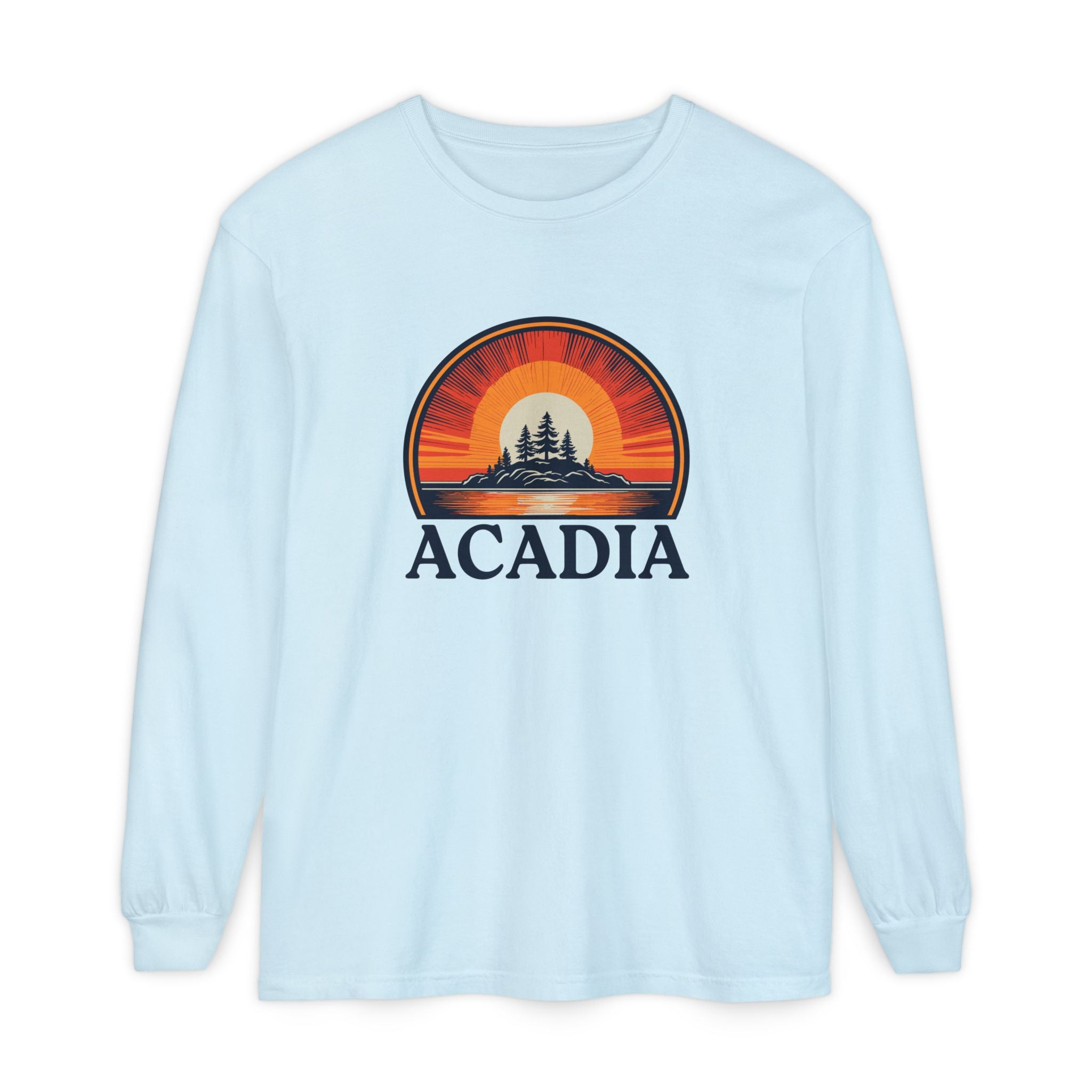 Acadia Sunset Long Sleeve Tee | Vintage Maine National Park Apparel