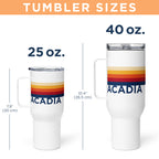 Acadia Retro Stripes Insulated Tumbler | New England Summer Travel Mug