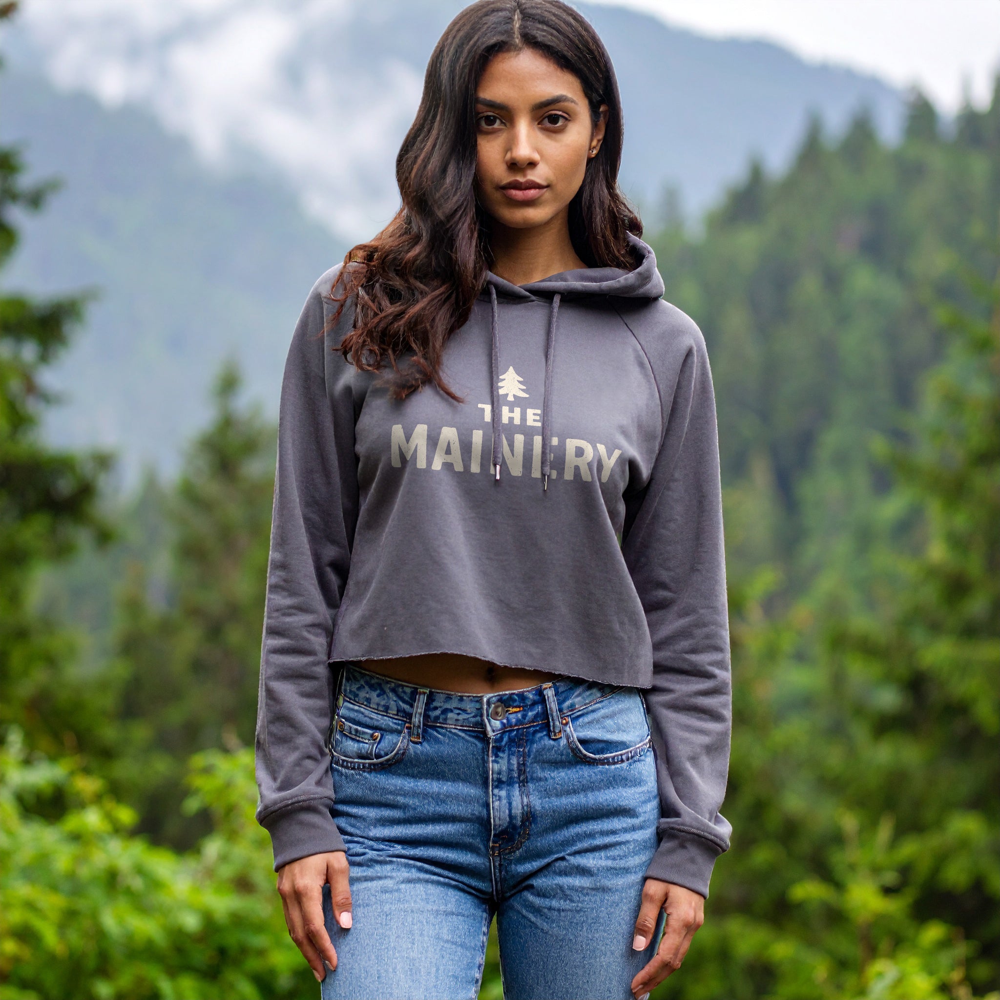 The Mainery Women’s Crop Hoodie | Coastal Maine Vibes
