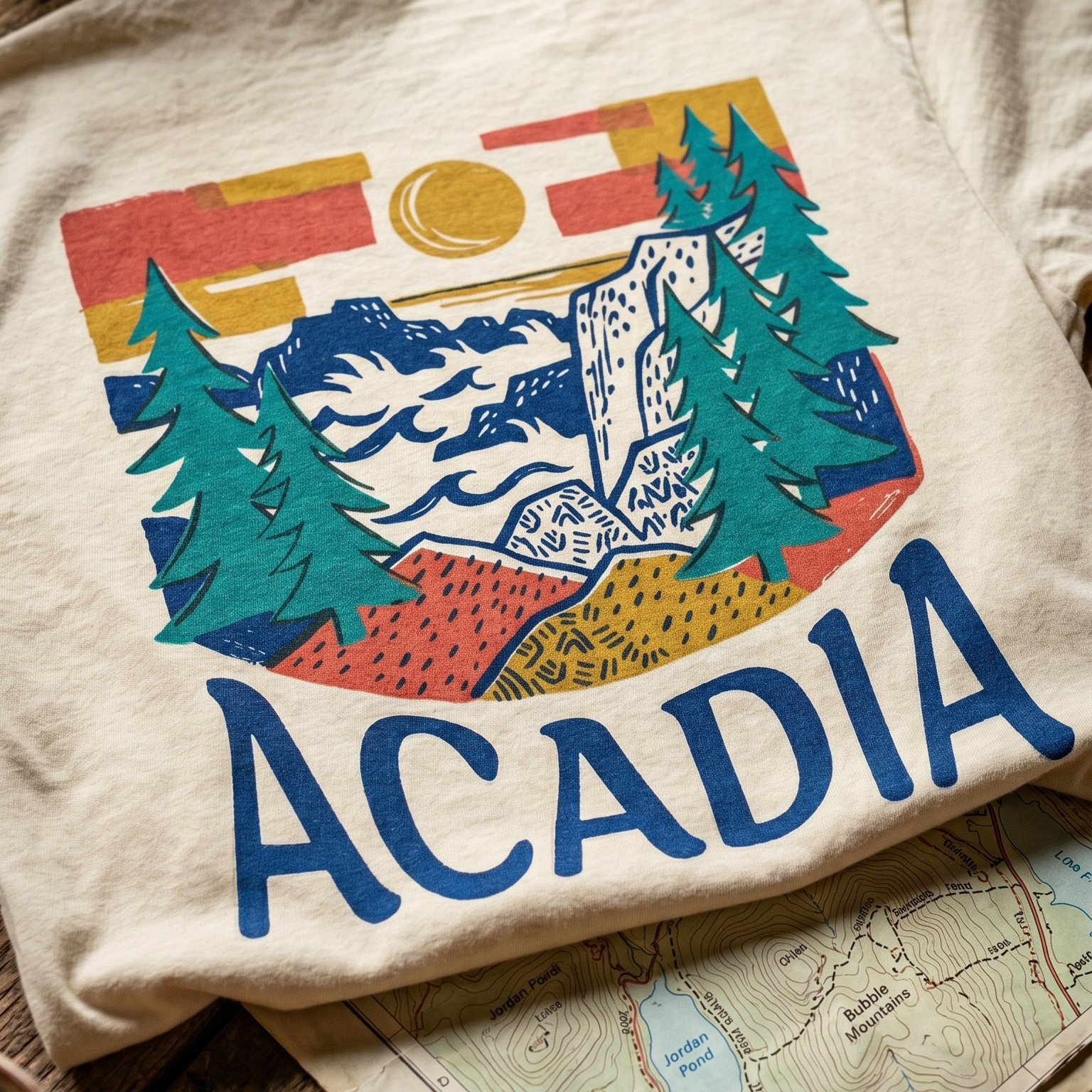 Acadia National Park Woodcut Garment-Dyed Tee