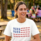 Red & Blue Lobster American Flag Tee
