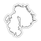 Mount Desert Island Script Map sticker