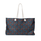Maine Coastal Weekender Bag with Lobster Botanical Print