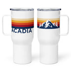 Acadia Retro Stripes Insulated Tumbler | New England Summer Travel Mug