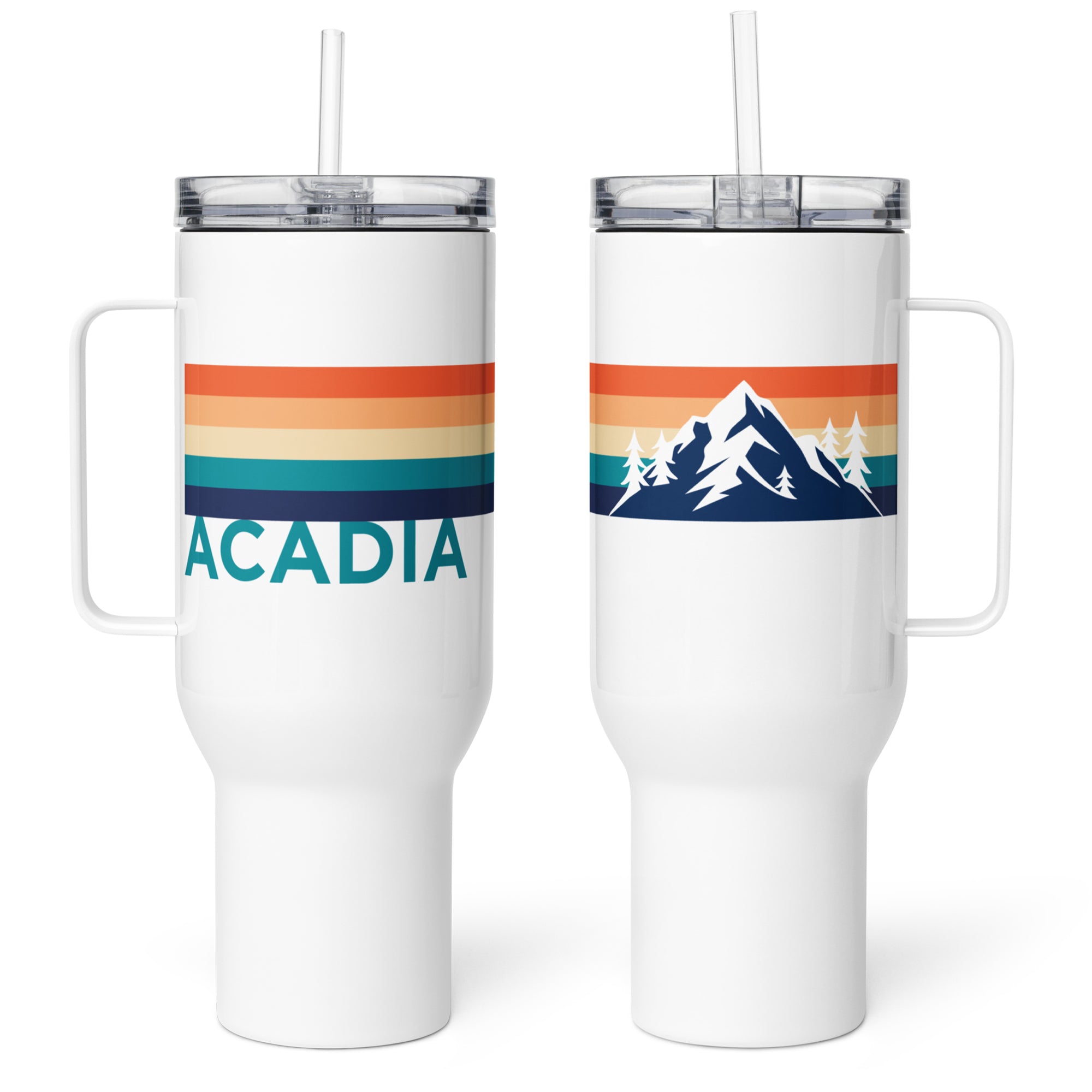 Acadia Retro Stripes Insulated Tumbler
