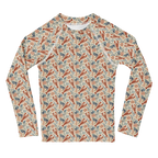 Kids Botanical Lobster UPF Rash Guard | Coastal Long Sleeve Swim Shirt | Maine Beachwear