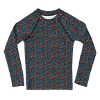 Kids Botanical Lobster UPF Rash Guard | Coastal Long Sleeve Swim Shirt | Maine Beachwear