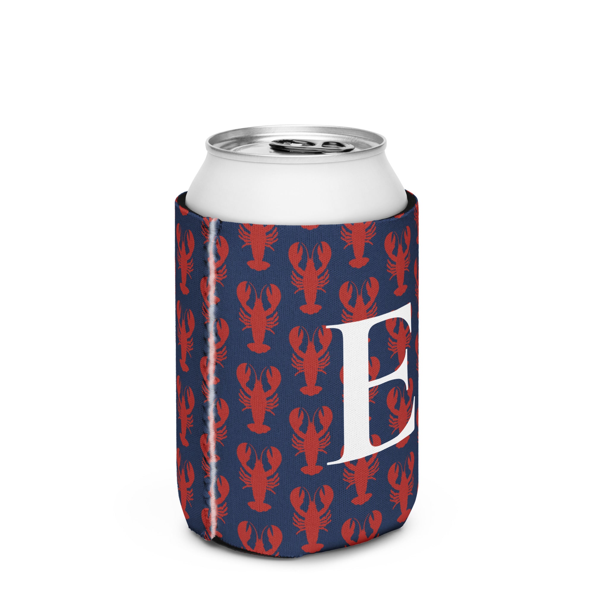 Lobster Pattern Custom Coozie | New England Summer Vibes Can Cooler