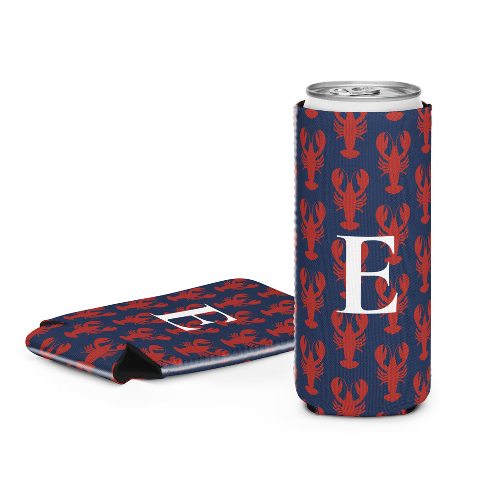 Lobster Pattern Custom Coozie | New England Summer Vibes Can Cooler