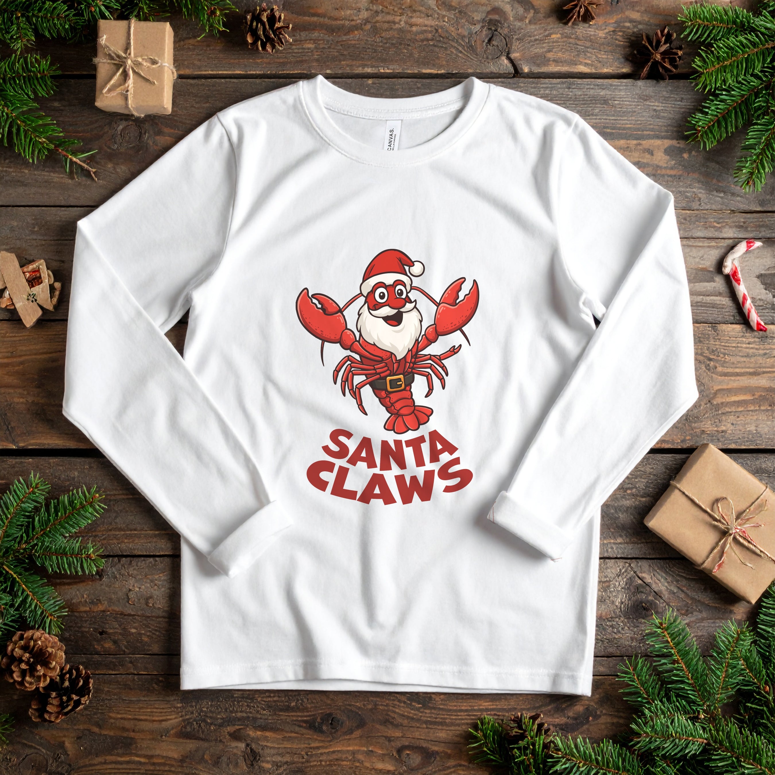 Lobster Santa Tee | Festive Maine Christmas Apparel | Perfect Holiday Gift