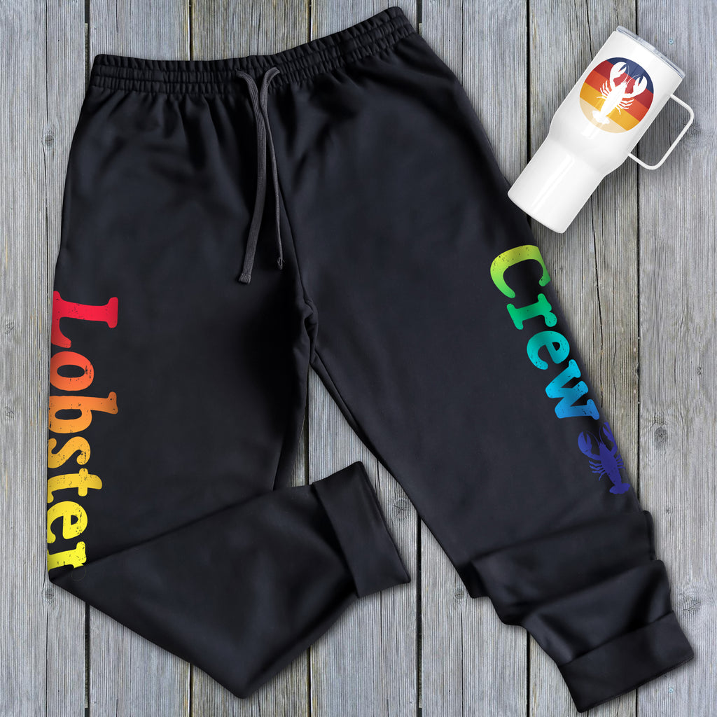 Maine "Lobster Crew" Joggers | Retro Lobster Sweatpants | Coastal Maine Apparel