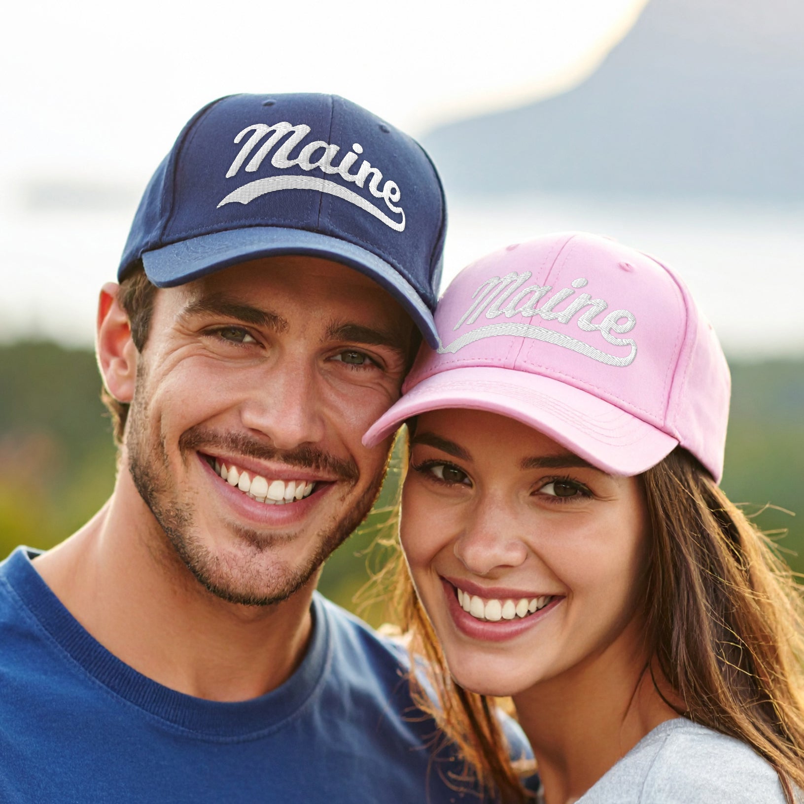 Maine Varsity Baseball Cap | Classic Sports Font with 3D Puff Embroidery