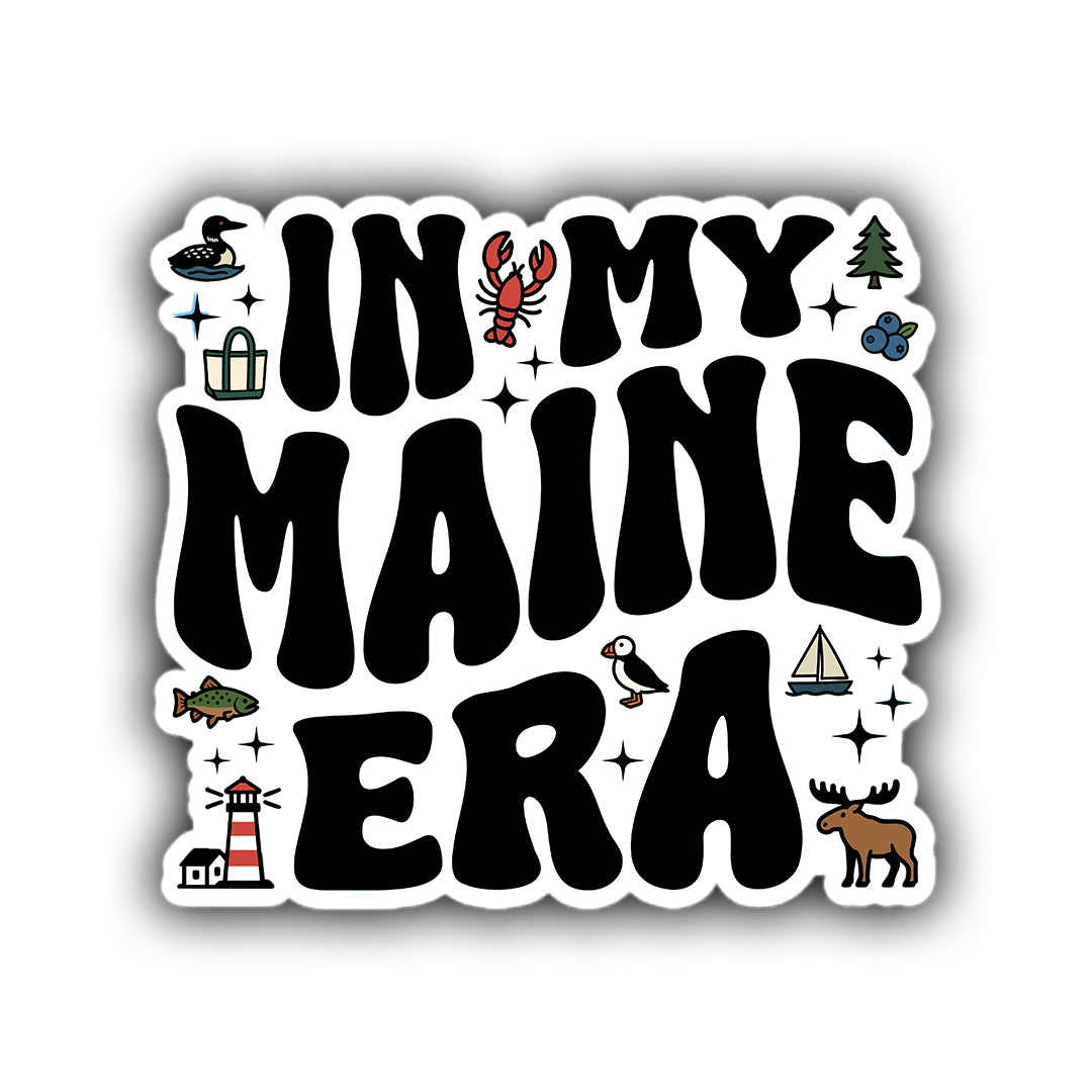 In My Maine Era Sticker | Maine Aesthetic Vinyl Decal for Water Bottle or Laptop | Swiftie Inspired Souvenir