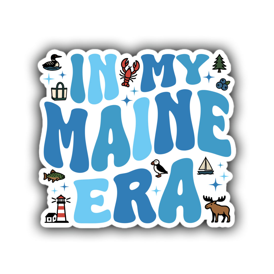 In My Maine Era Sticker | Maine Aesthetic Vinyl Decal for Water Bottle or Laptop | Swiftie Inspired Souvenir