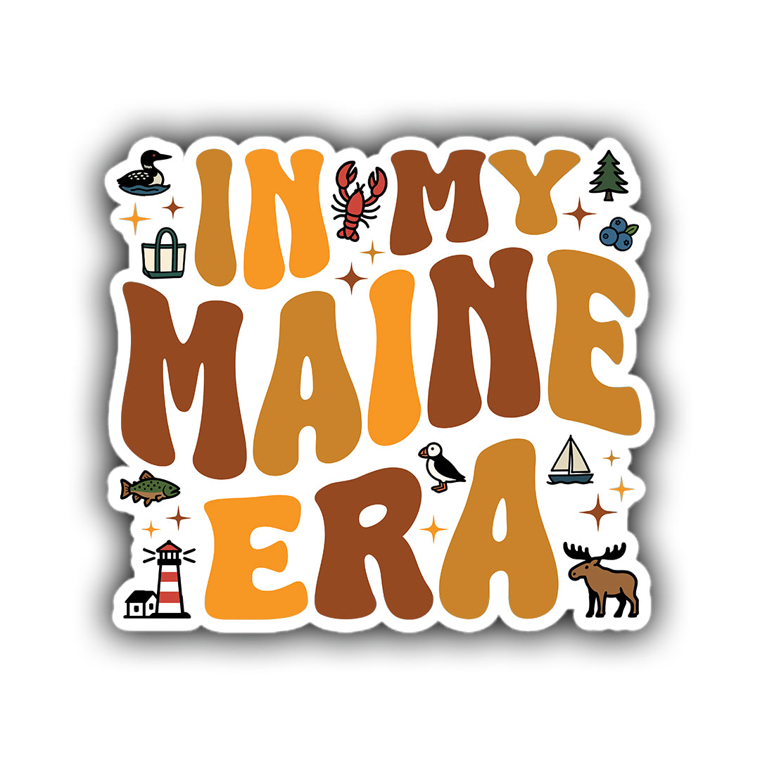 In My Maine Era Sticker | Maine Aesthetic Vinyl Decal for Water Bottle or Laptop | Swiftie Inspired Souvenir