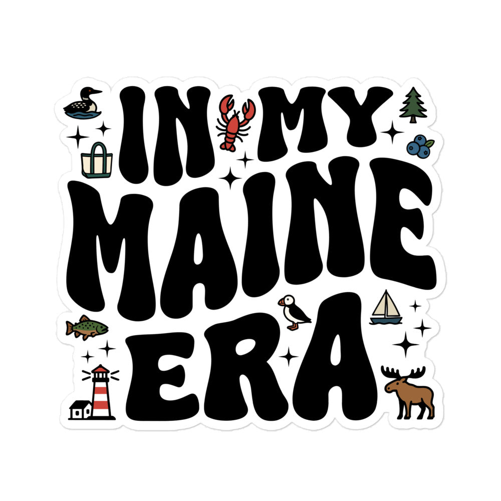 In My Maine Era Sticker | Maine Aesthetic Vinyl Decal for Water Bottle or Laptop | Swiftie Inspired Souvenir