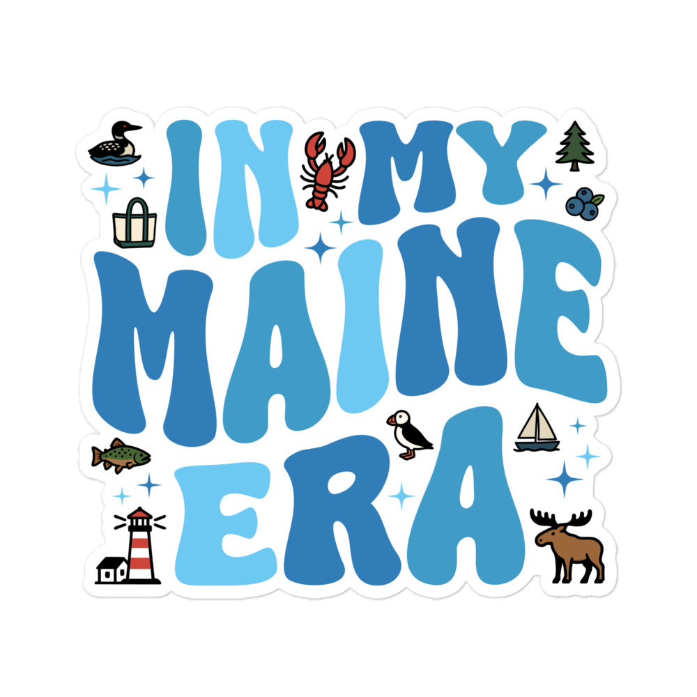 In My Maine Era Sticker | Maine Aesthetic Vinyl Decal for Water Bottle or Laptop | Swiftie Inspired Souvenir