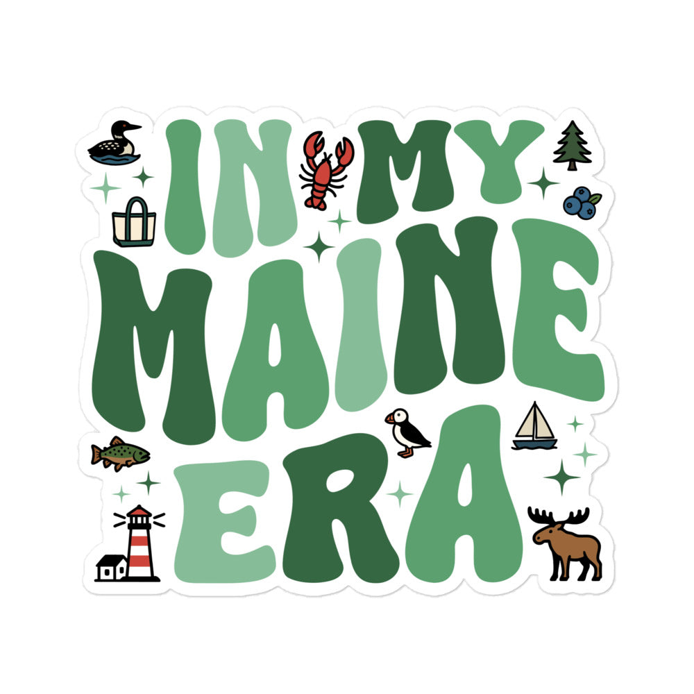 In My Maine Era Sticker | Maine Aesthetic Vinyl Decal for Water Bottle or Laptop | Swiftie Inspired Souvenir