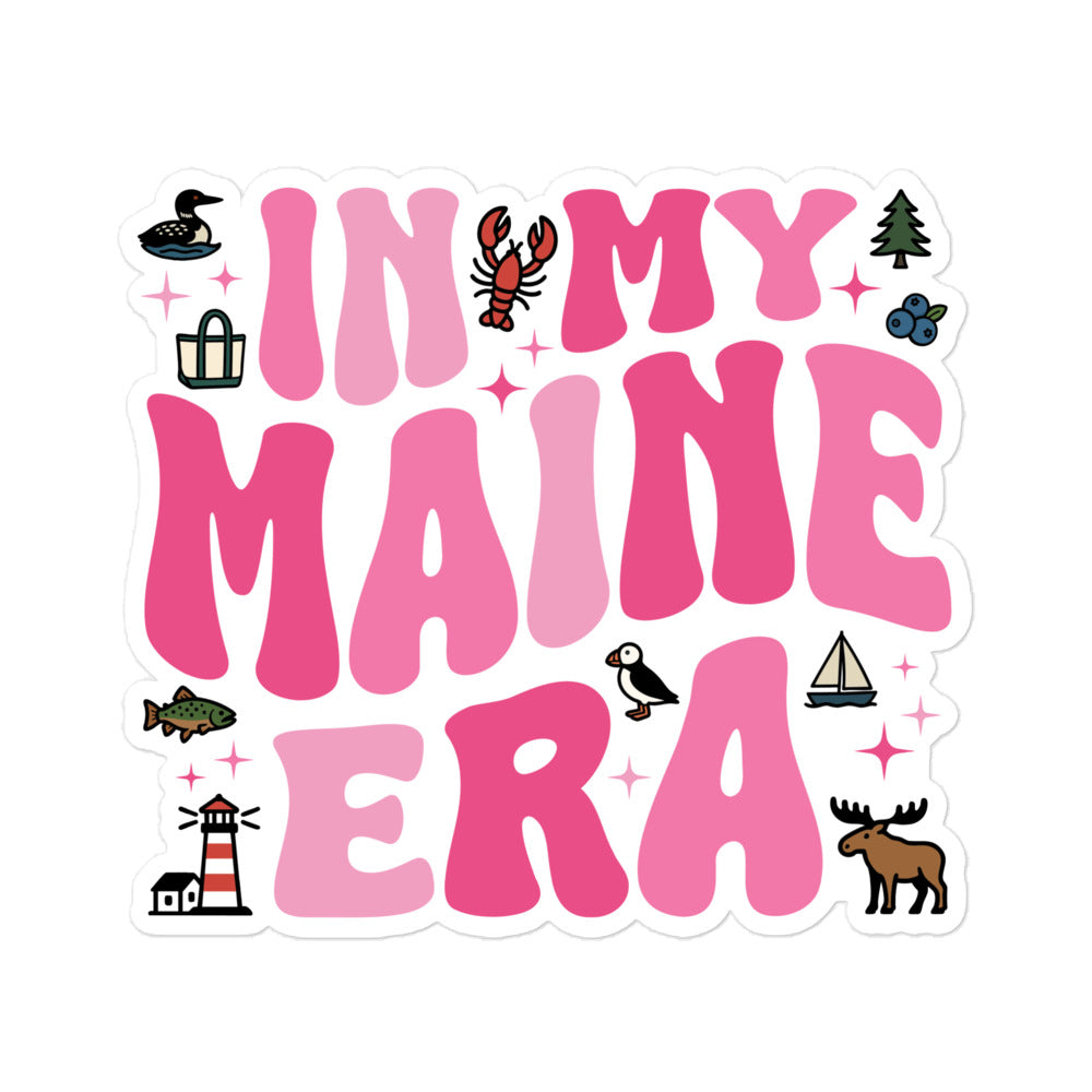 In My Maine Era Sticker | Maine Aesthetic Vinyl Decal for Water Bottle or Laptop | Swiftie Inspired Souvenir