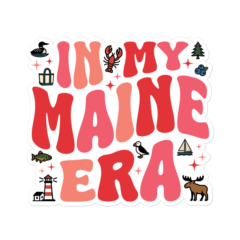 In My Maine Era Sticker | Maine Aesthetic Vinyl Decal for Water Bottle or Laptop | Swiftie Inspired Souvenir