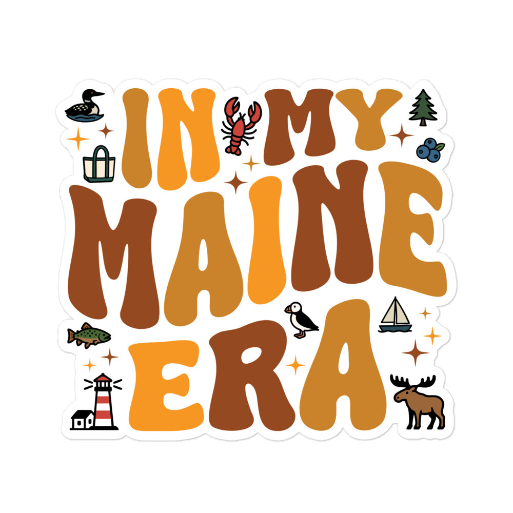 In My Maine Era Sticker | Maine Aesthetic Vinyl Decal for Water Bottle or Laptop | Swiftie Inspired Souvenir