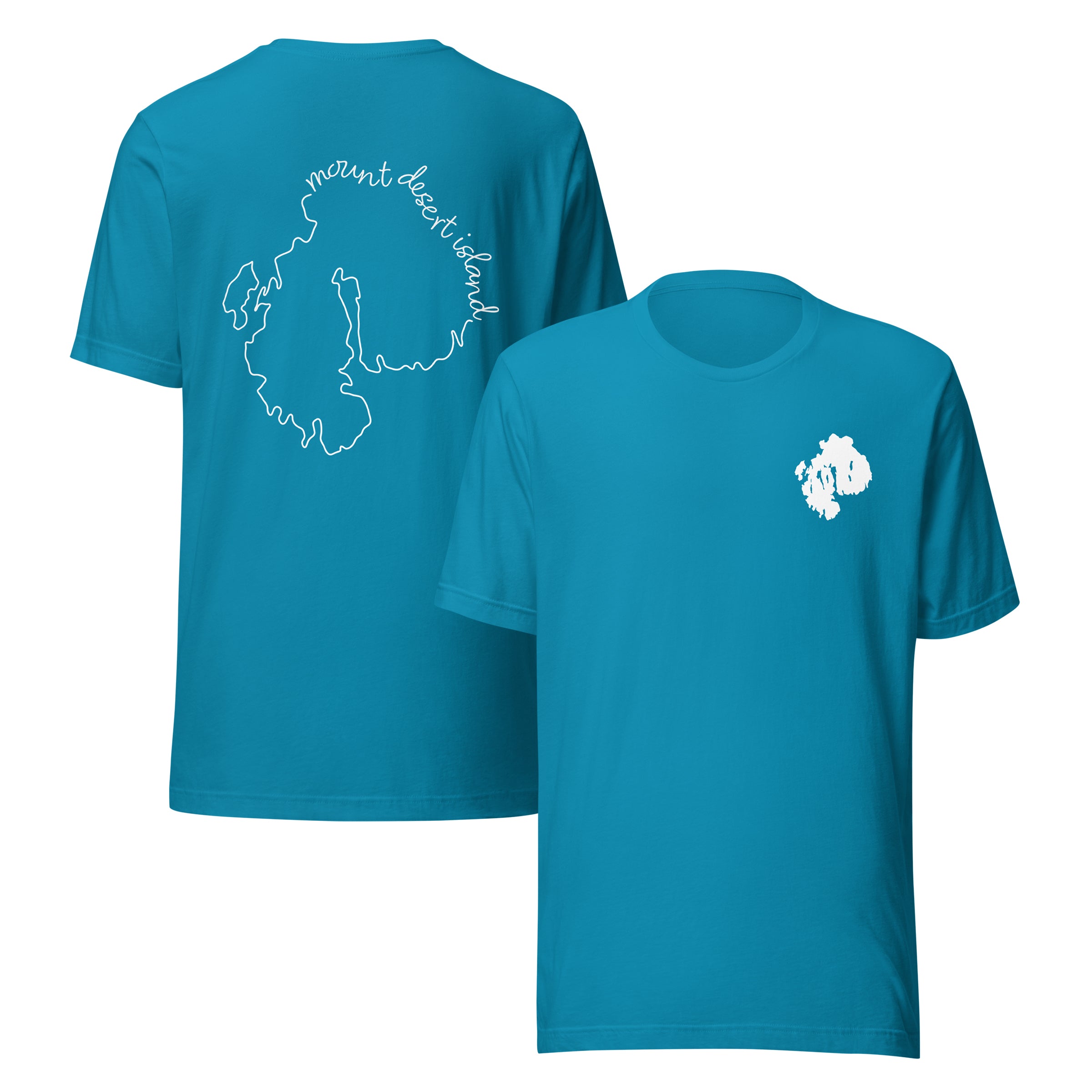 Mount Desert Island Simple Map Tee