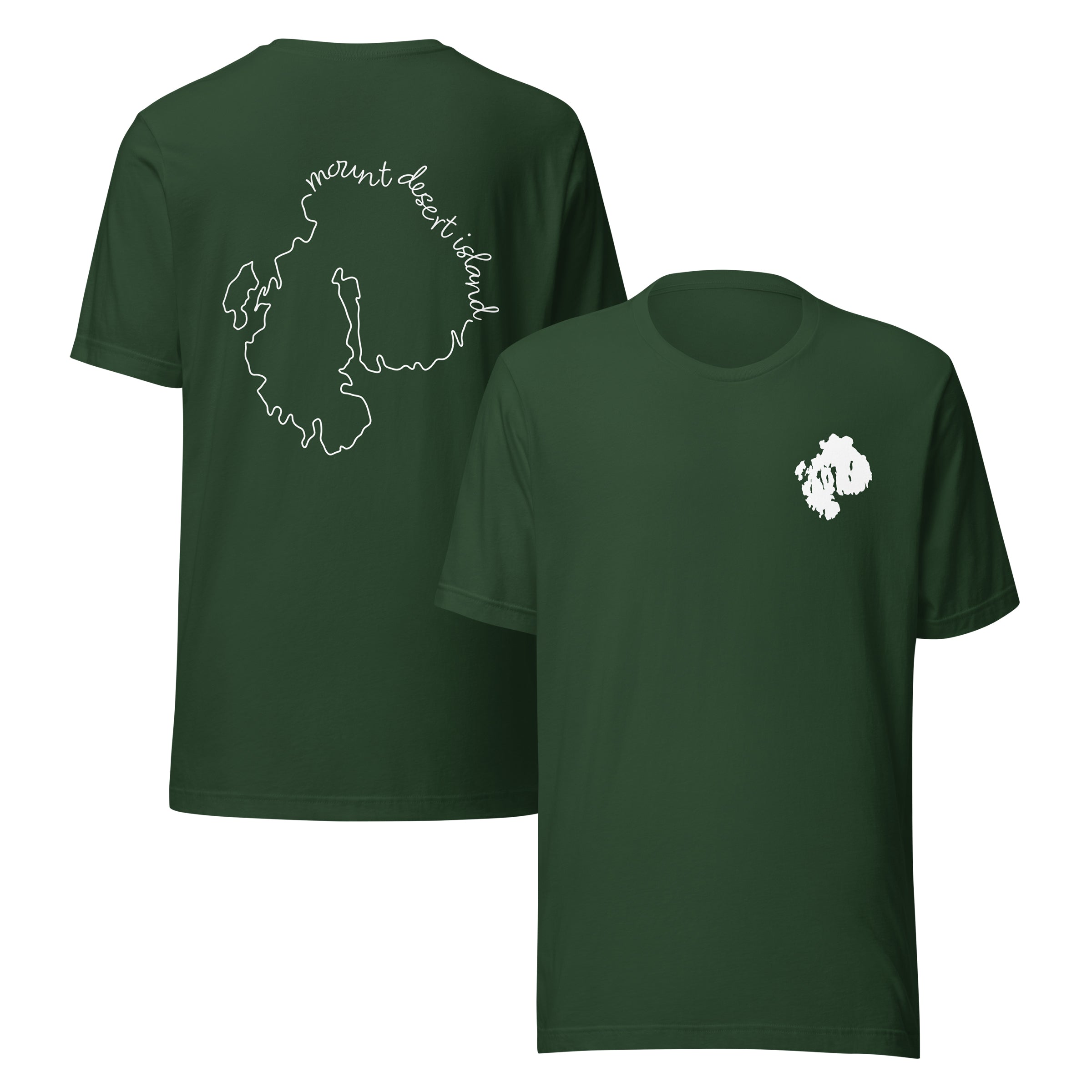 Mount Desert Island Simple Map Tee