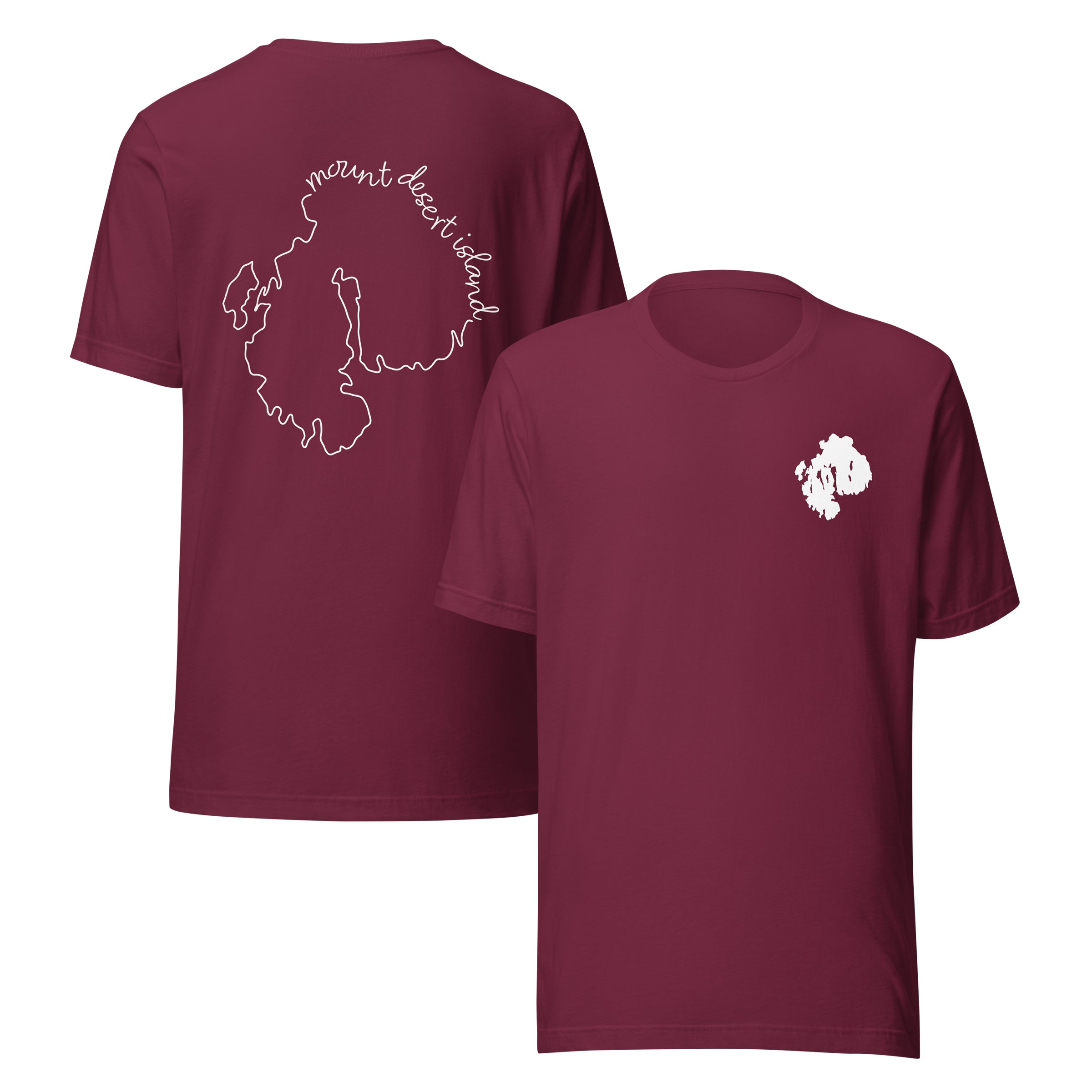 Mount Desert Island Simple Map Tee