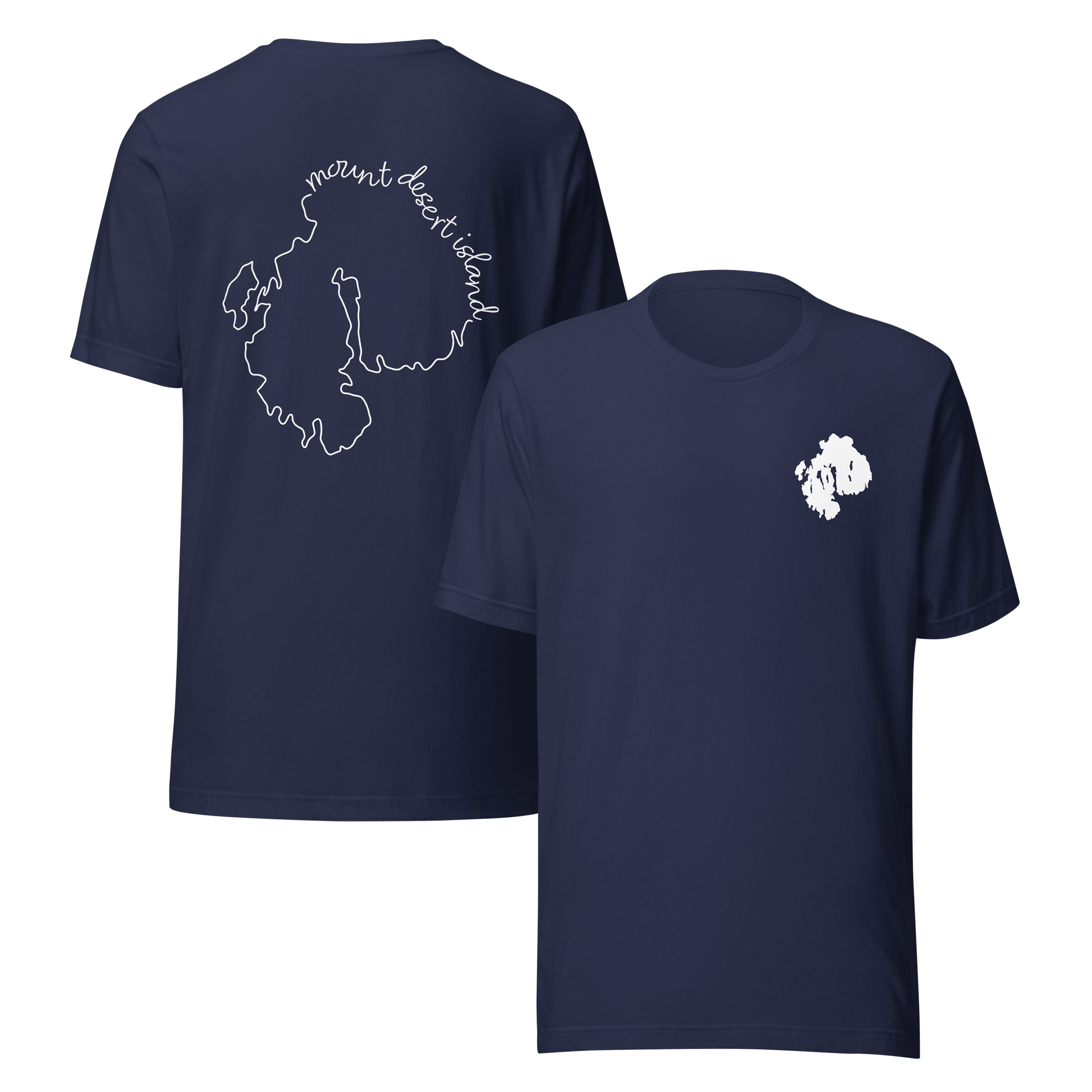 Mount Desert Island Simple Map Tee