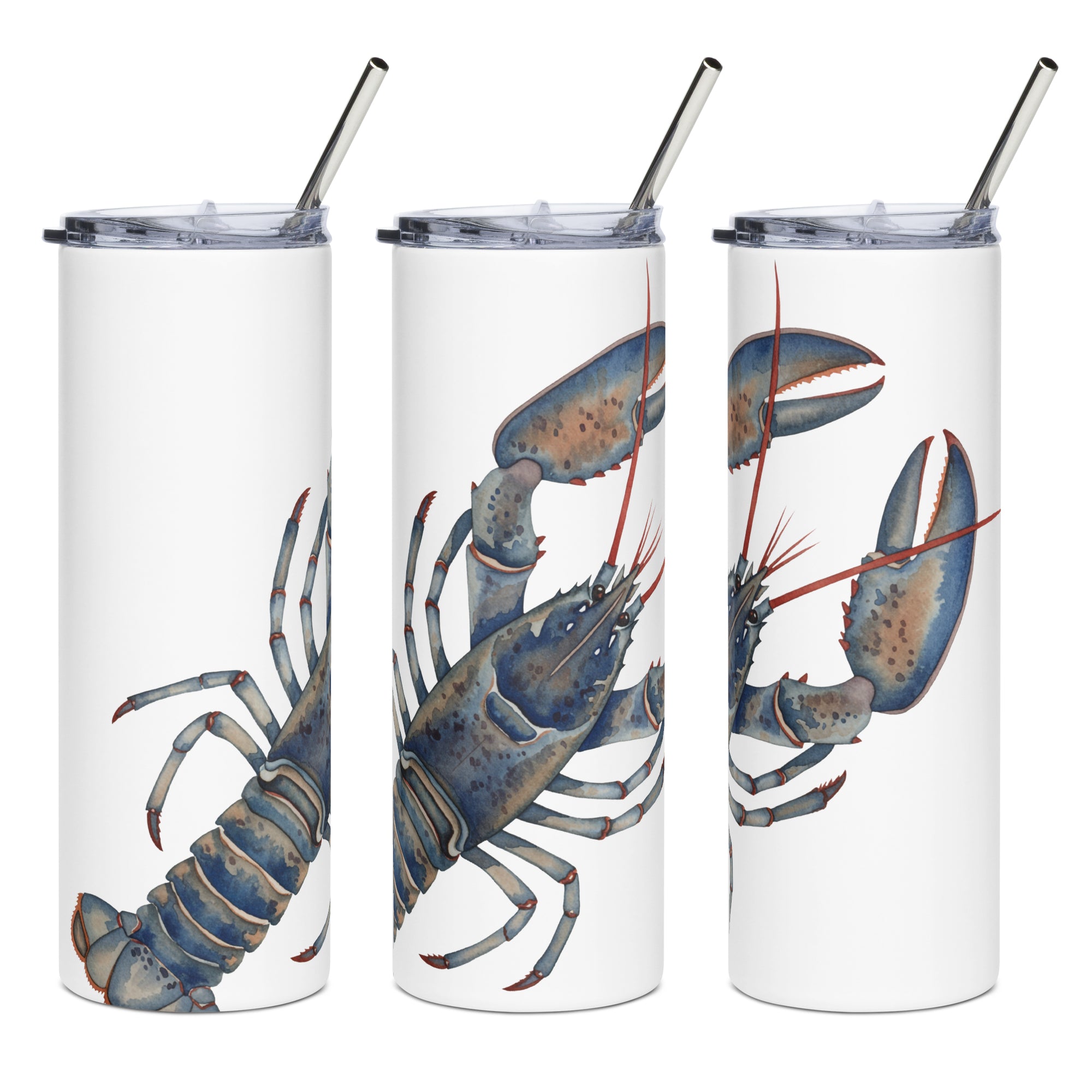 Watercolor Lobster Insulated Travel Tumbler