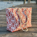 Lobster Toile Weekender Tote Bag