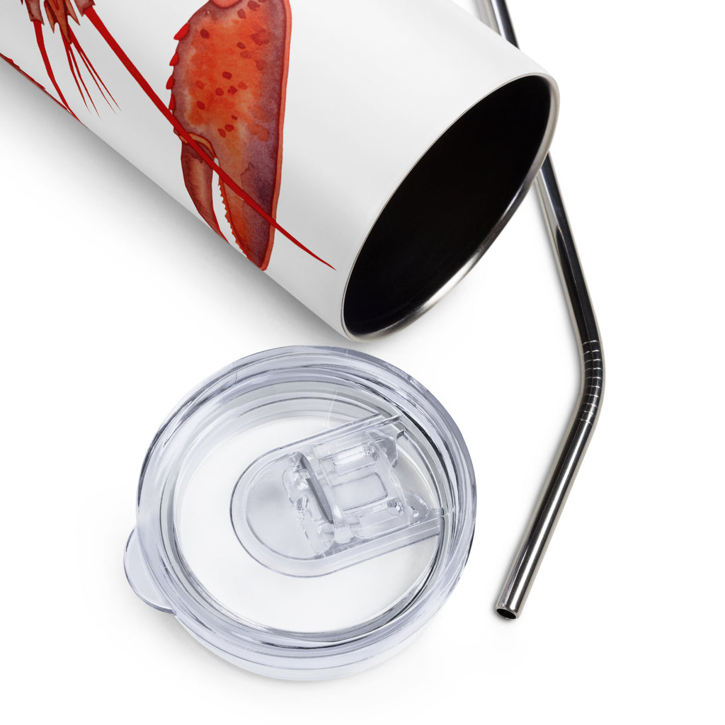 Watercolor Lobster Insulated Travel Tumbler
