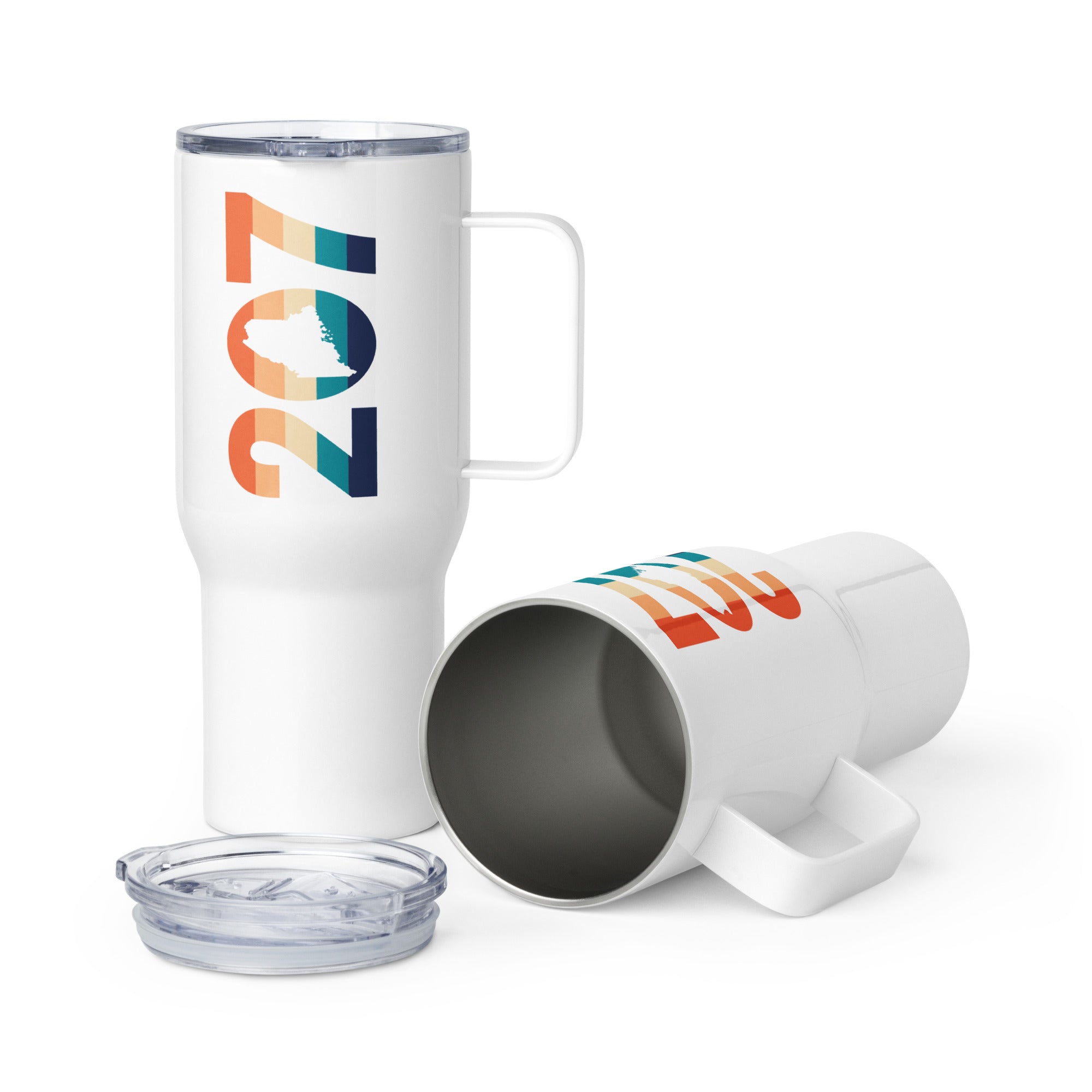 Maine Retro 207 Area Code Tumbler, Four Vintage Color Options | Stanley-Style Travel Cup | 25 & 40 oz.