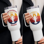 Lobster Retro Stripe Tumbler — 25 oz & 40 oz | Standard or Custom Text