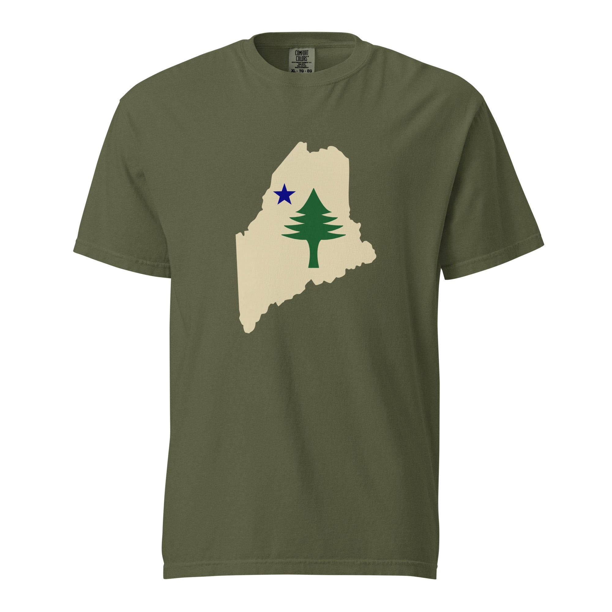 Heritage Maine 1901 Flag Garment-Dyed T-Shirt | Vintage Summer