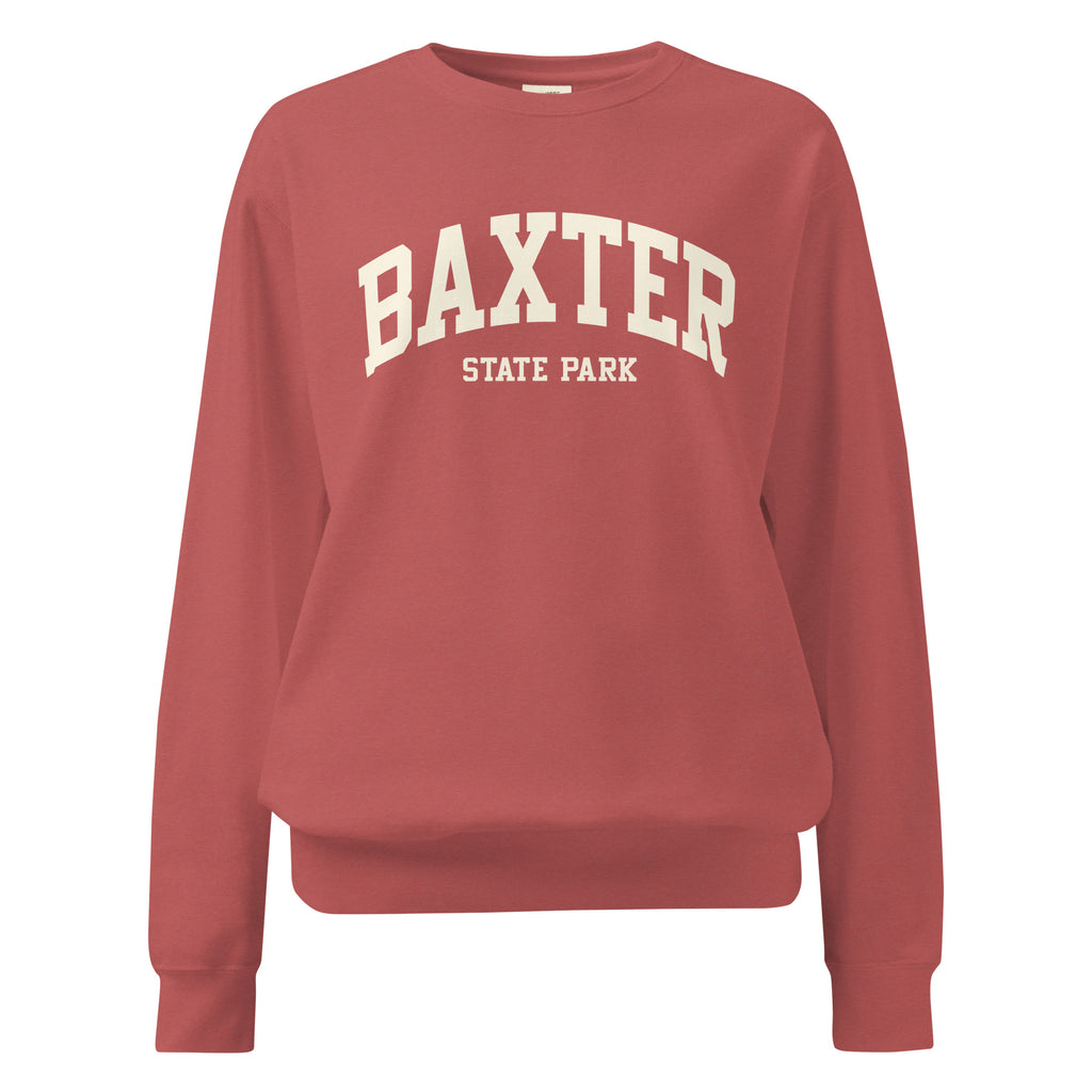Baxter State Park Sweatshirt | Collegiate Varsity Crewneck | Vintage Campus Style Hiking Gift