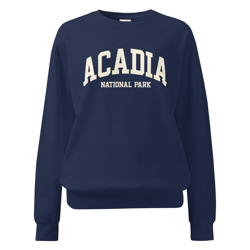 Acadia National Park Sweatshirt | Vintage Maine Varsity Style | Cozy New England Gift