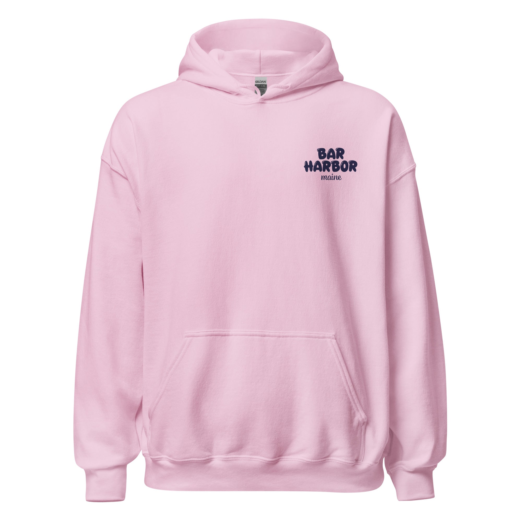 Bar Harbor "Love & Lobster" Bubble Letter Hoodie | Vintage-Inspired Cozy Maine Pullover | Coastal College Vibes