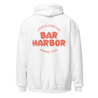 Bar Harbor "Love & Lobster" Bubble Letter Hoodie | Vintage-Inspired Cozy Maine Pullover | Coastal College Vibes