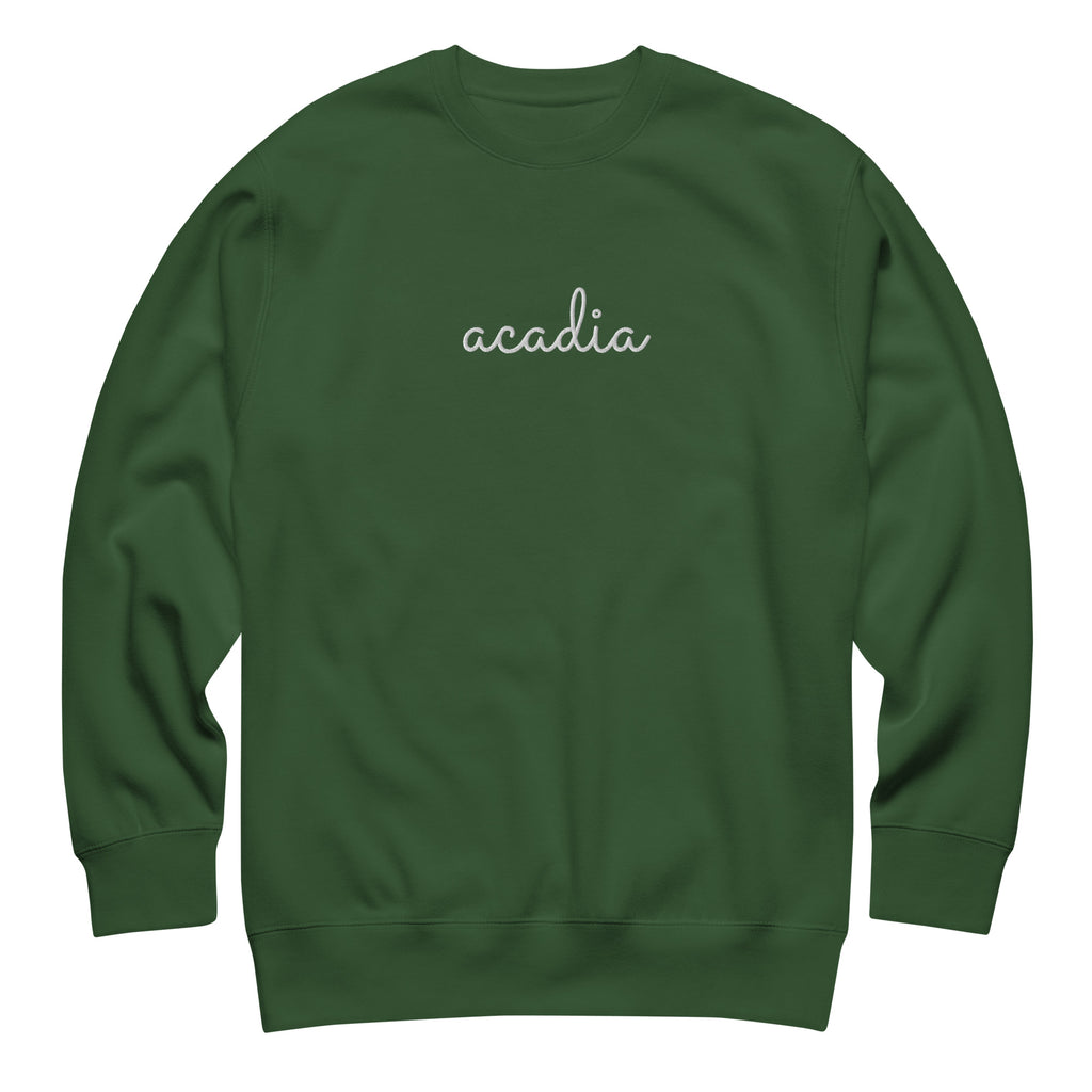 Maine Destination Embroidered Sweatshirt | Maine Souvenir | New England Summer Style