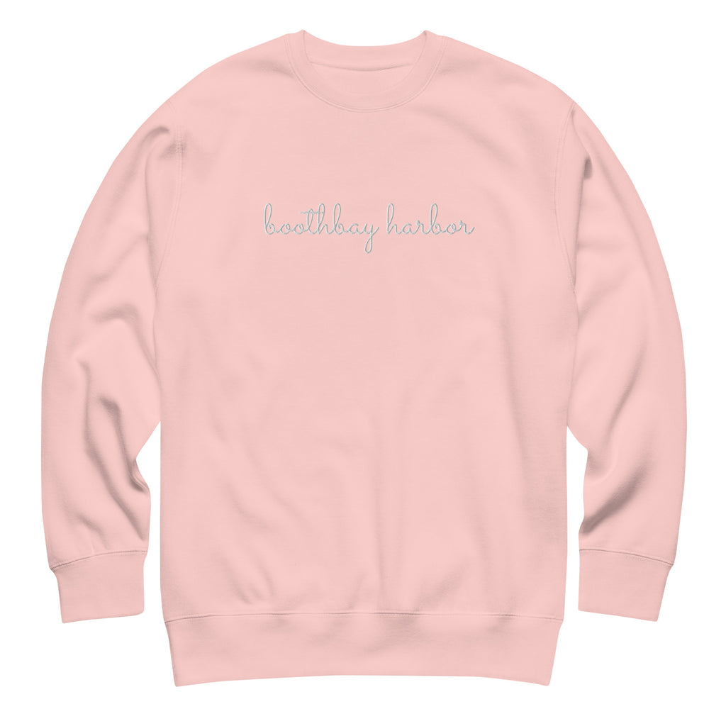 Maine Destination Embroidered Sweatshirt | Maine Souvenir | New England Summer Style