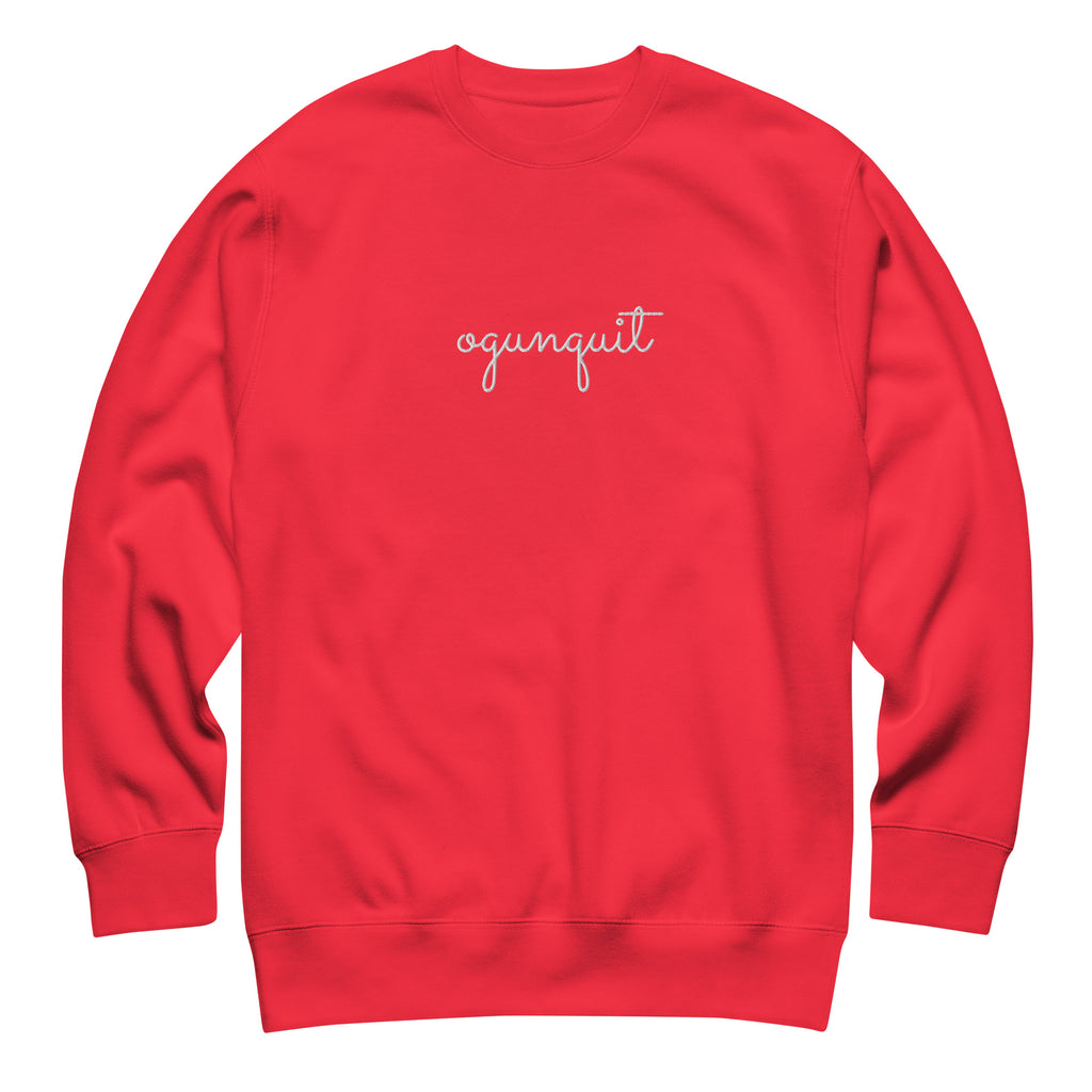 Maine Destination Embroidered Sweatshirt | Maine Souvenir | New England Summer Style